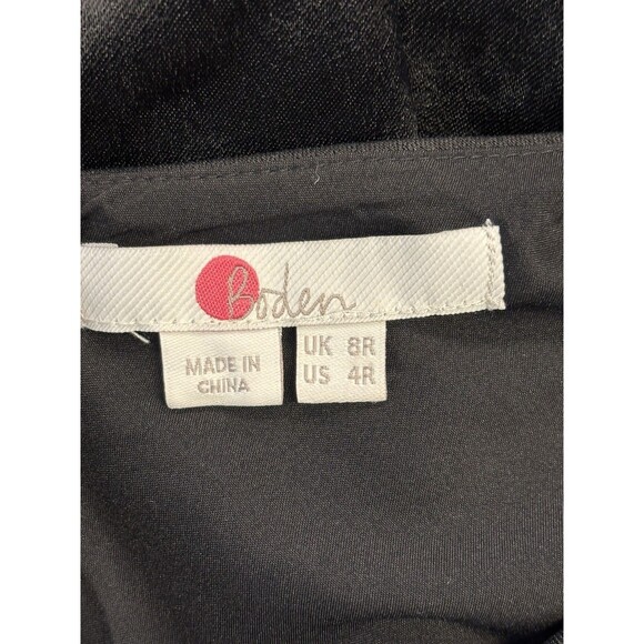 BODEN REBECCA Black SATIN DRESS ASYMMETRICAL Hem Cocktail Classy Formal Retro 4R - Picture 10 of 13